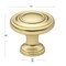 Gliderite Hardware 1-1/4 in. Brass Gold Rippled Cabinet Knob, 10PK 5415-BG-10 - alternate 4